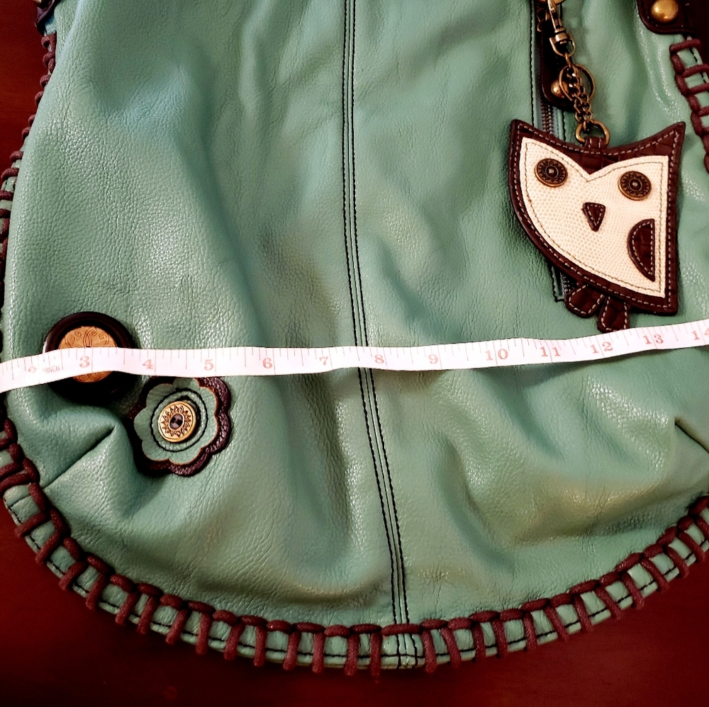 Chala Teal Owl Hobo Handbag - Picture 5 of 8